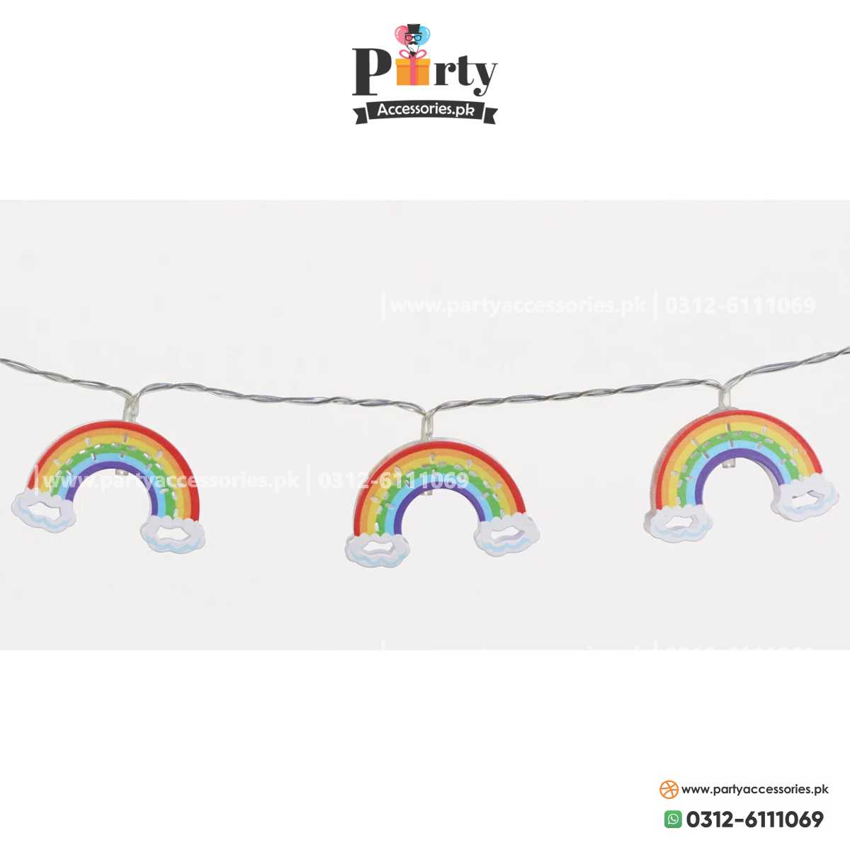 Rainbow theme LED strings battery operated fairy lights