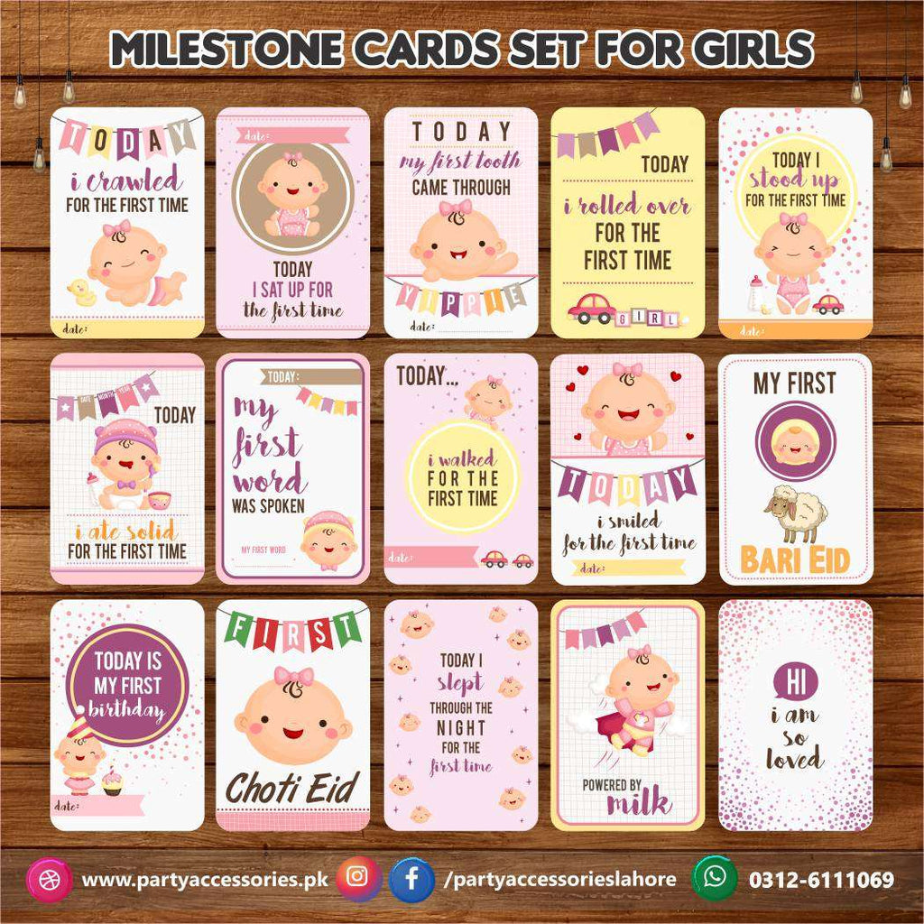 Baby milestone Photo cards set | New Born Photoshoot Baby Photo cards Gift