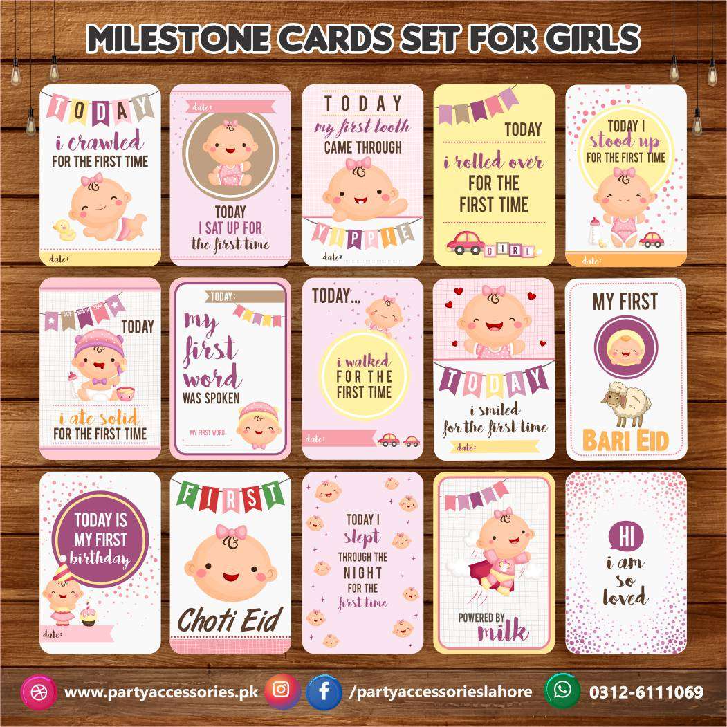 Baby milestone Photo cards set | New Born Photoshoot Baby Photo cards Gift