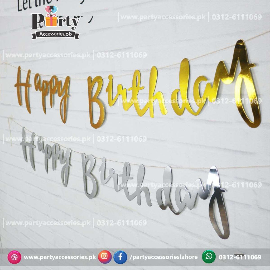 happy birthday cutout garland banner