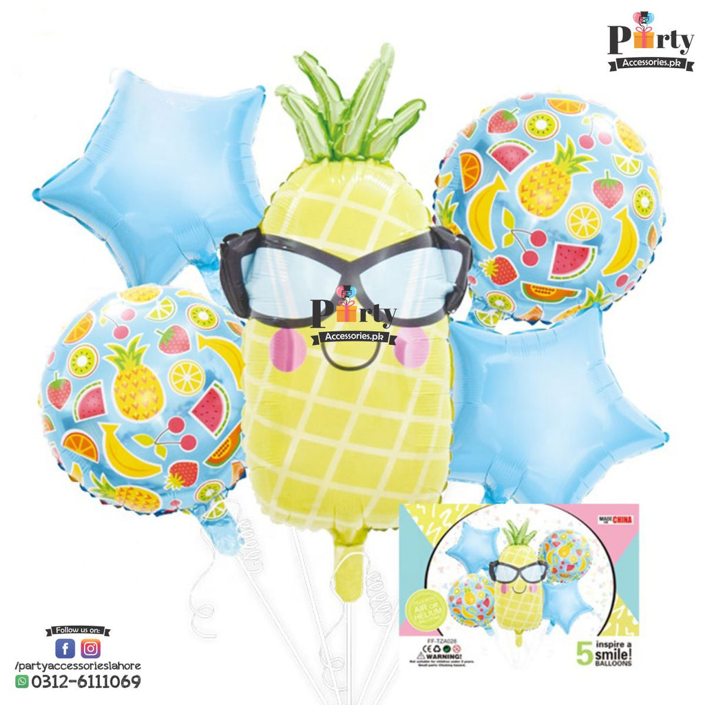 Tutti Fruiti themed birthday exclusive foil balloons