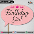 Customized BIRTHDAY party photo prop BIRTHDAY GIRL