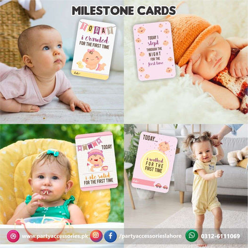 Baby milestone Photo cards set | New Born Photoshoot Baby Photo cards Gift