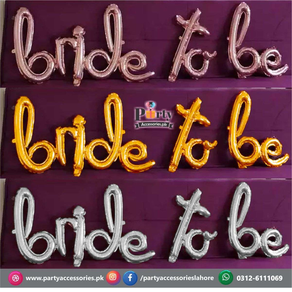 bride to be foil balloon