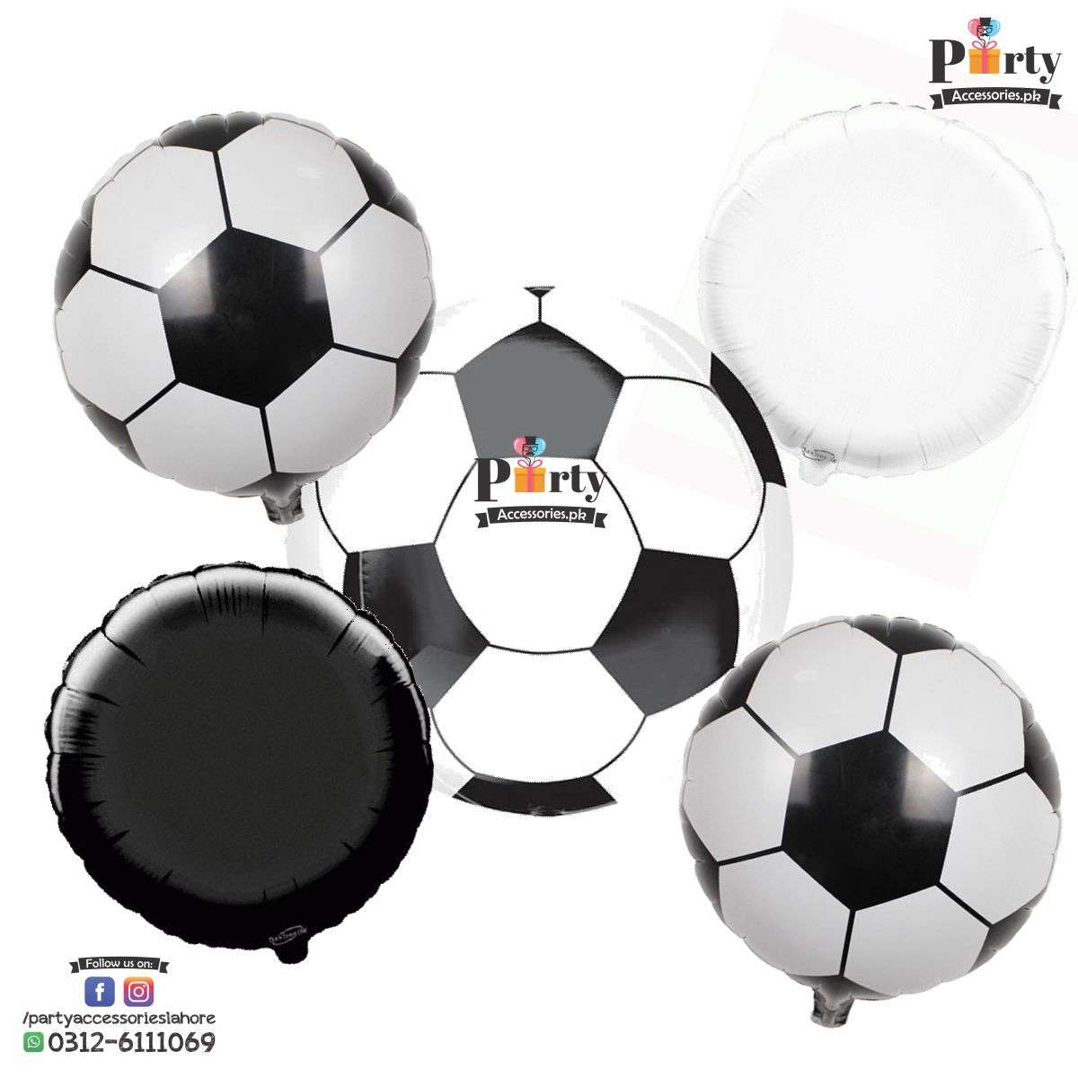 Football themed birthday exclusive foil balloons