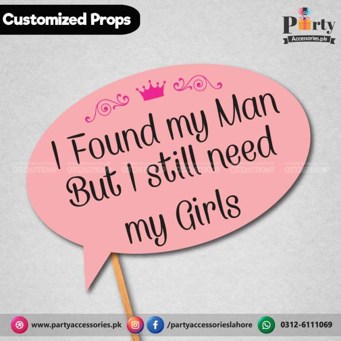 Customized funny party photo prop I FOUND MY MAN