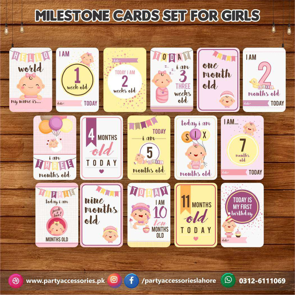 Baby milestone Photo cards set | New Born Photoshoot Baby Photo cards Gift
