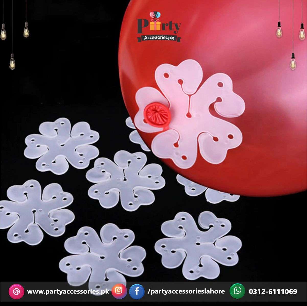 flower balloon clip