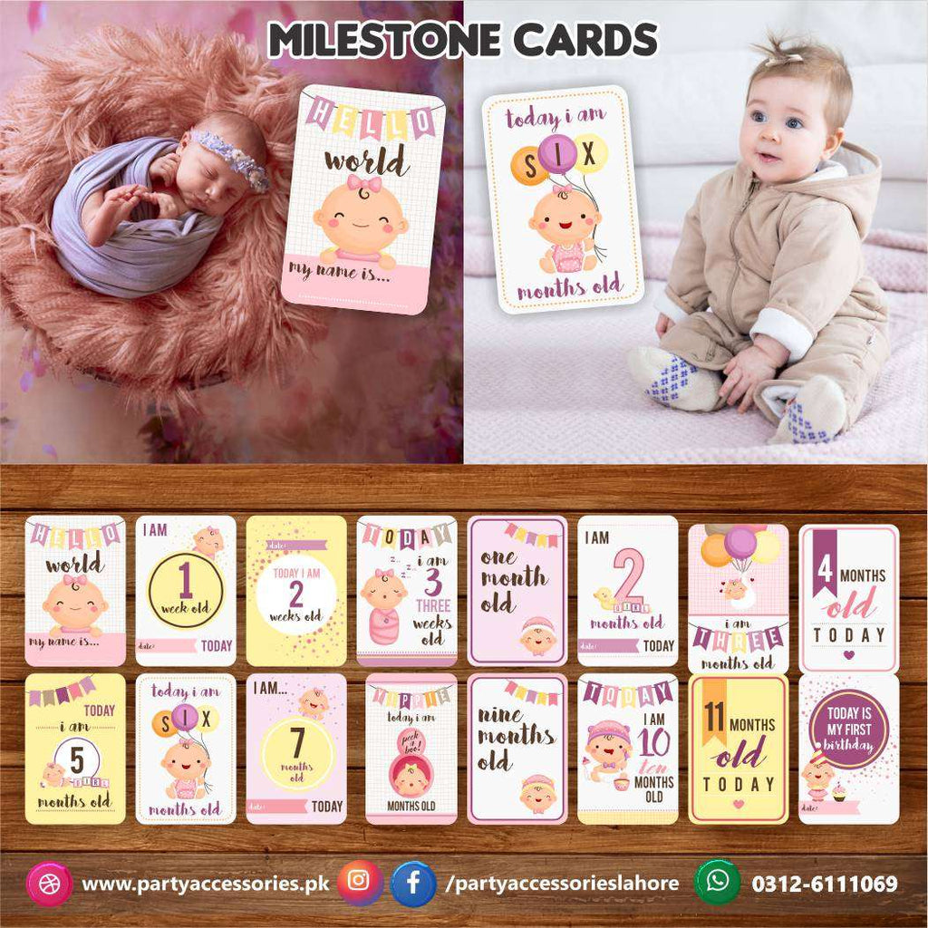 Baby milestone Photo cards set | New Born Photoshoot Baby Photo cards Gift