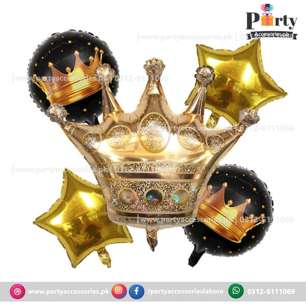 Crown shaped decoration foil balloons