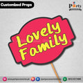Customized funny WEDDING party photo prop LOVELY FAMILY