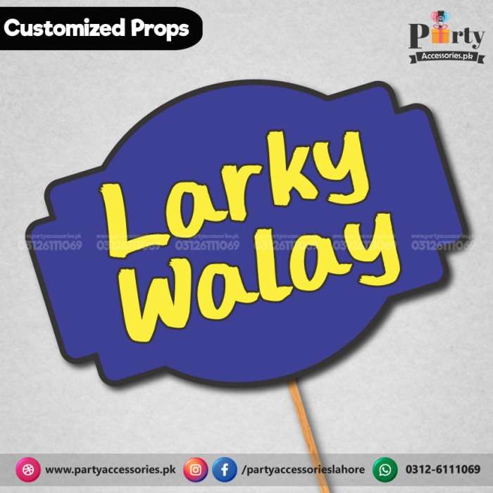 Customized funny WEDDING party photo prop LARKY WALAY65.00