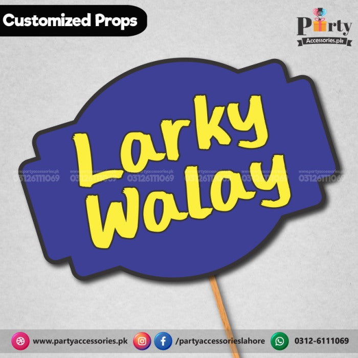Customized funny WEDDING party photo prop LARKY WALAY65.00