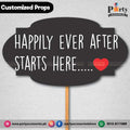 Customized wedding photography Prop happily ever starts here