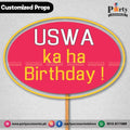 Customized BIRTHDAY party photo prop WITH NAME