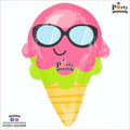 Cone ice cream shape exclusive birthday foil balloon for candyland tutti fruity theme