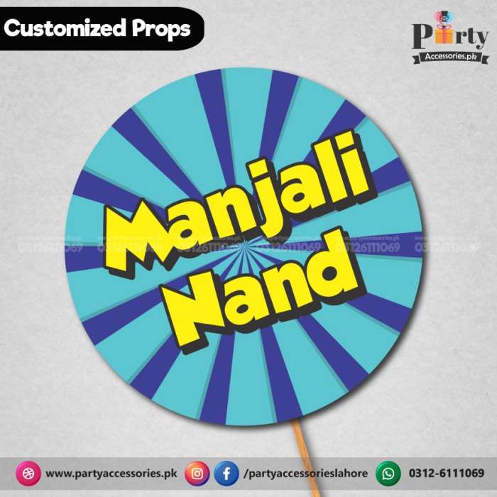 Customized funny WEDDING party photo prop MANJLI NAND