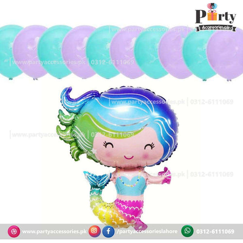 mermaid theme balloons