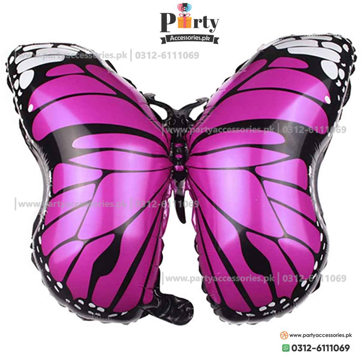 butterfly theme birthday foil balloon