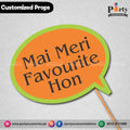 Customized funny WEDDING party photo prop MAI MERI FAVORITE COUSIN