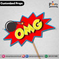 Customized funny WEDDING party photo prop OMG
