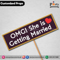  party photo prop SHE IS MARRIED
