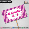 Customized funny WEDDING party photo prop O BHABHI AI