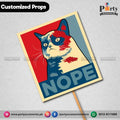 Customized funny WEDDING party photo prop NOPE