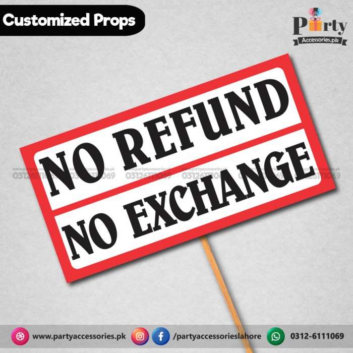 Customized funny WEDDING party photo prop NO EXCHANGE NO REFUND
