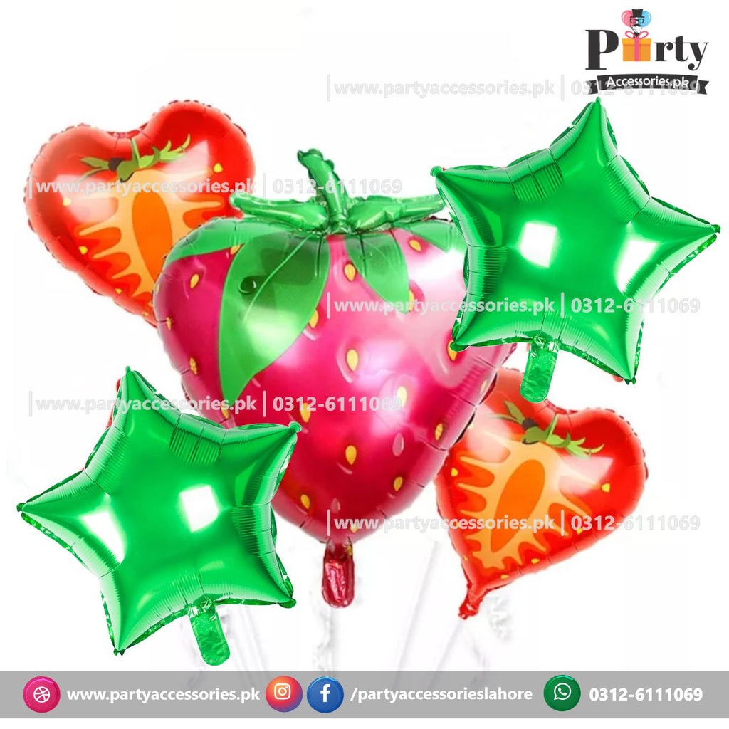 Tutti Fruiti themed birthday exclusive foil balloons