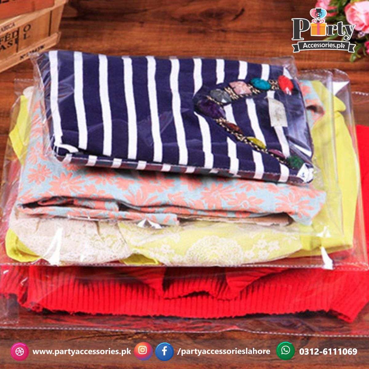 Transparent plastic taping bags