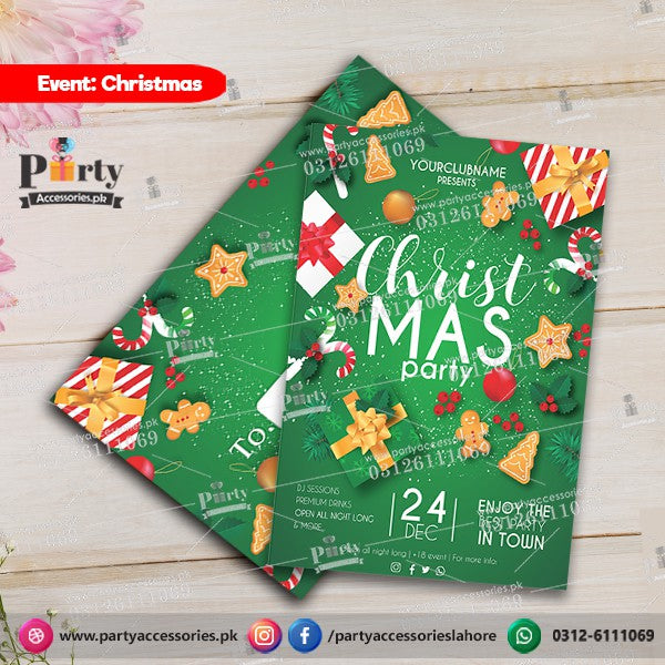 Customized Christmas Party Invitation Cards 