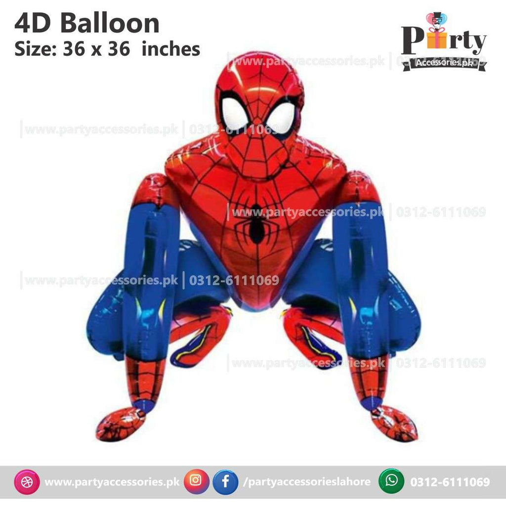 Spider Man Shape character 3D / 4D foil balloon