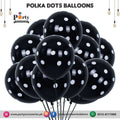 Polka Dots Black Dotted Balloons