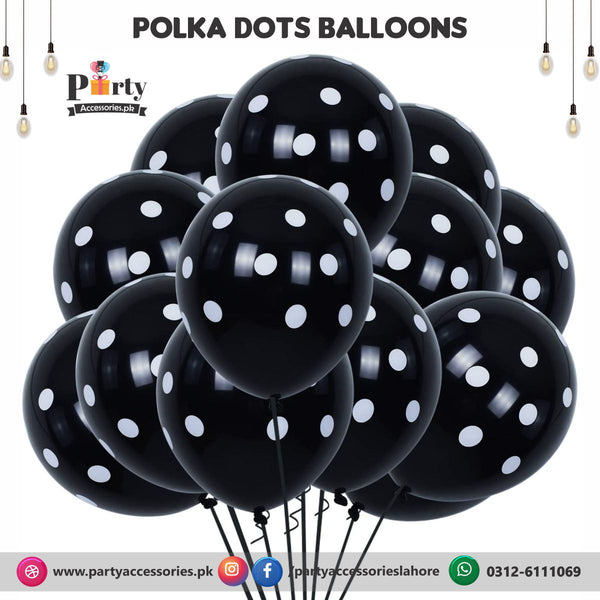Polka Dots Black Dotted Balloons