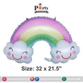 Rainbow theme exclusive birthday foil balloon