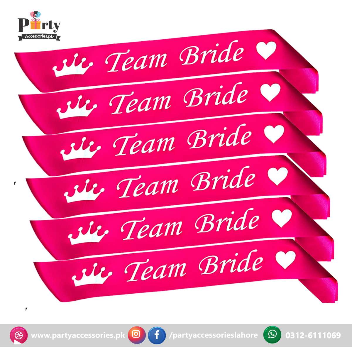 Team Bride sash