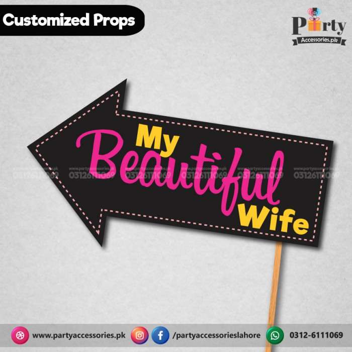 Customized WEDDING or ANNIVERSARY party photo prop MY BEAUTIFUL