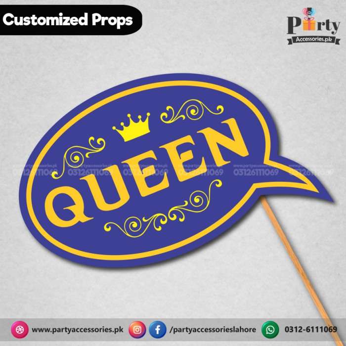 Customized FUNNY wedding party photo prop QUEEN