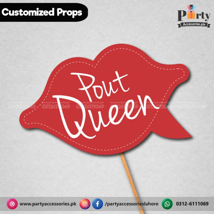 Customized FUNNY wedding party photo prop POUT QUEEN