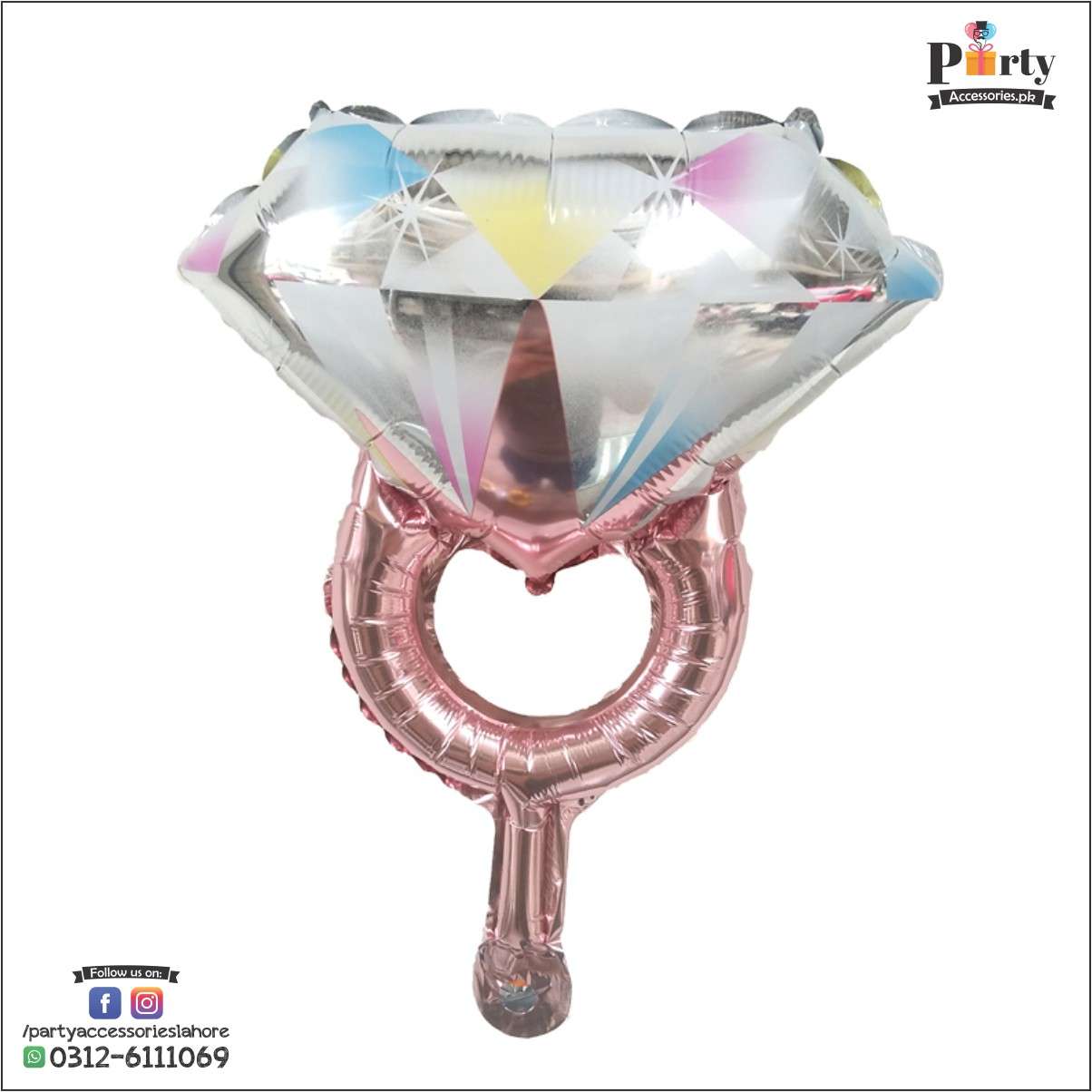 Ring shape foil balloon large ROSE GOLD