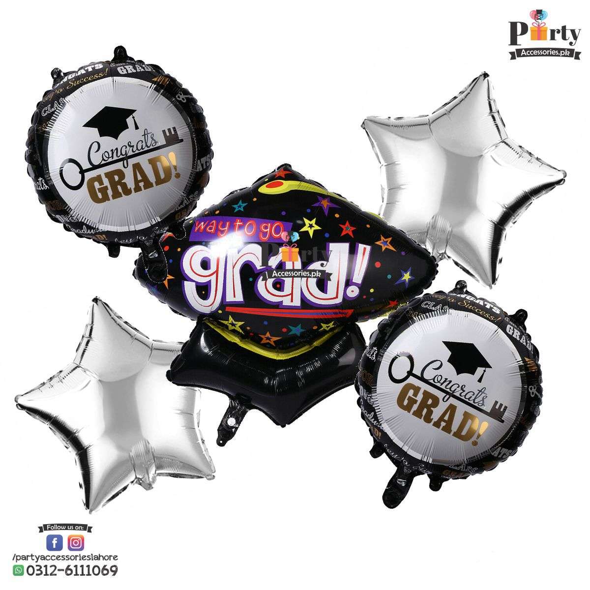 Graduation Party foil balloons 