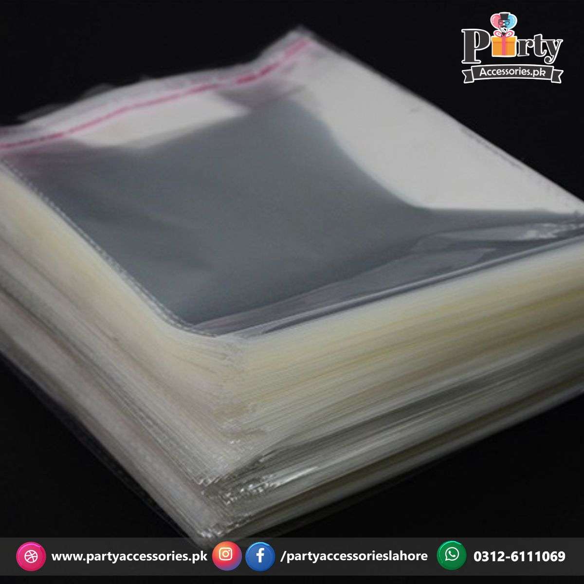 Transparent plastic taping bags