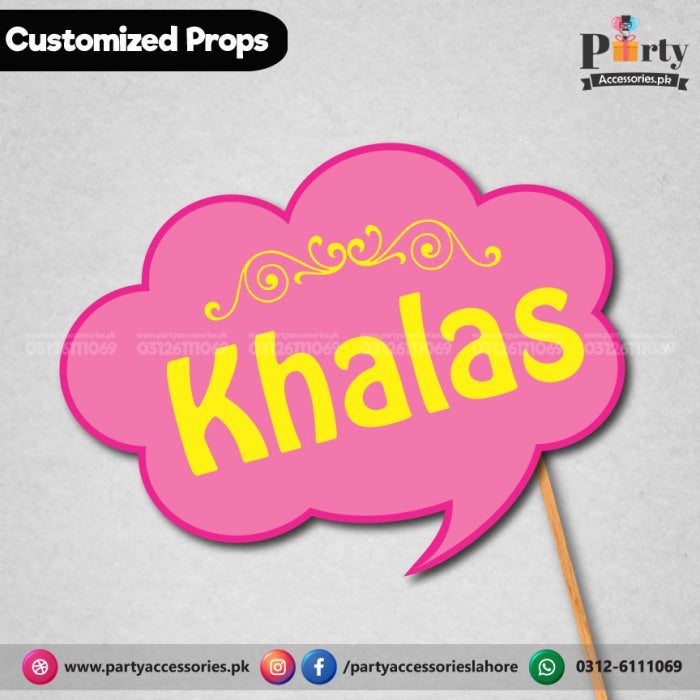 Customized party photo prop KHALA