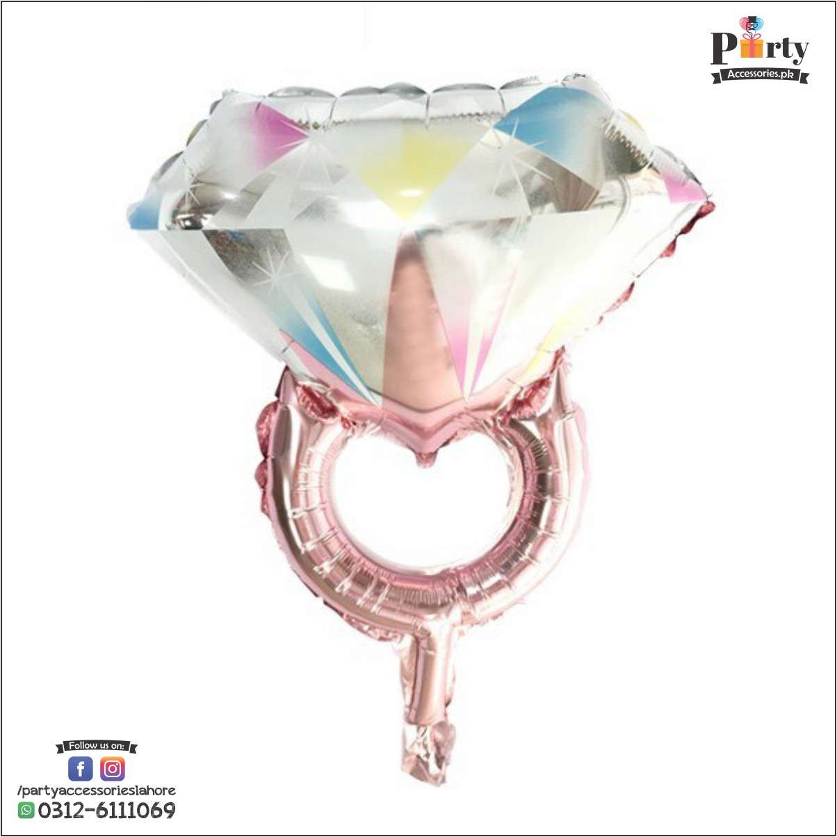 Ring shape foil balloon large ROSE GOLD