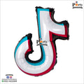 Tik tok logo shape exclusive foil balloon for tiktok theme parties
