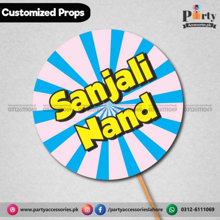 Customized funny WEDDING party photo prop SANJALI NAND