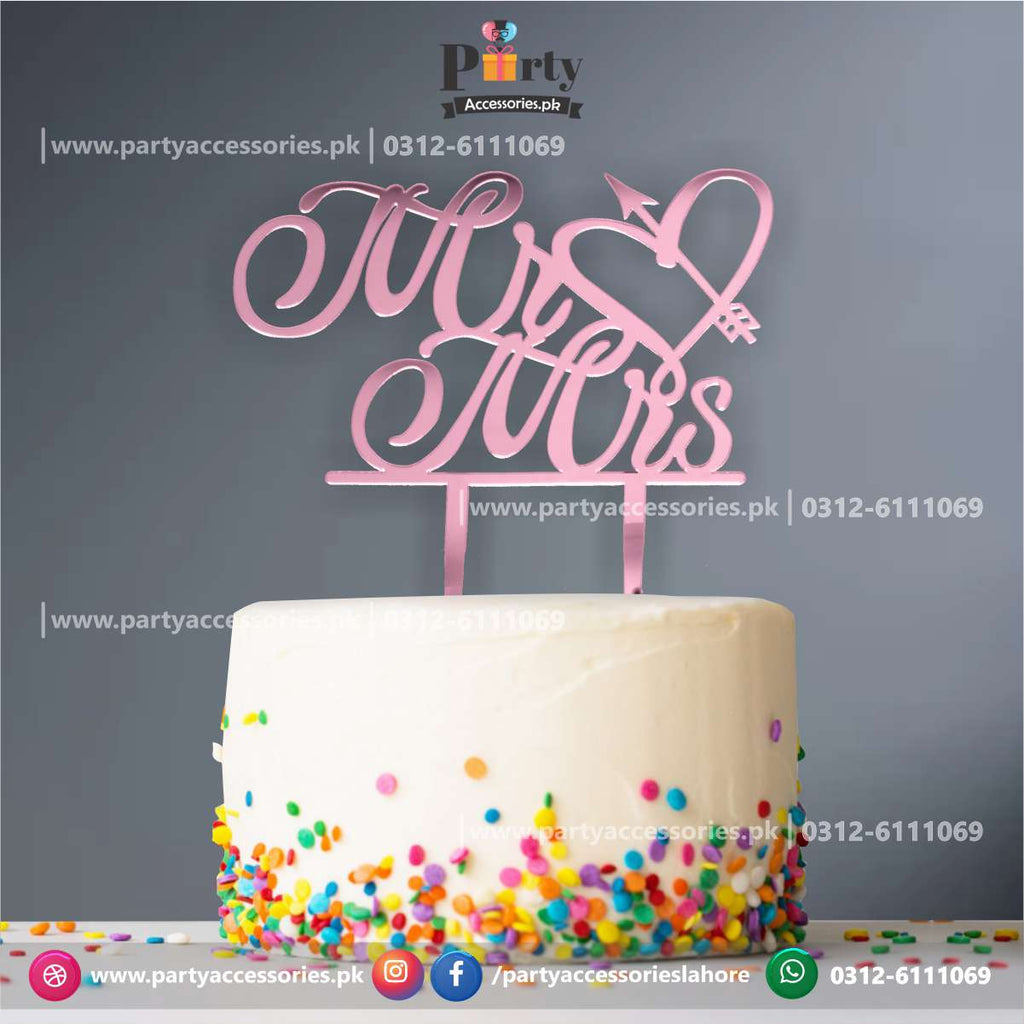 mr and mrs cake topper