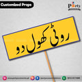 Customized funny WEDDING party photo prop ROTI KHOL DO