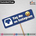 Customized funny WEDDING party photo prop TAG ME ON INSTAGRAM